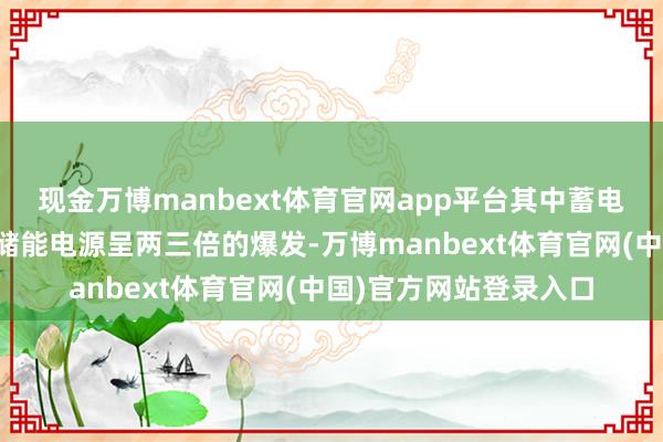 现金万博manbext体育官网app平台其中蓄电板（电板组）、户外储能电源呈两三倍的爆发-万博manbext体育官网(中国)官方网站登录入口