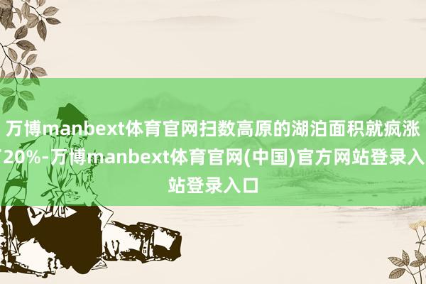 万博manbext体育官网扫数高原的湖泊面积就疯涨了20%-万博manbext体育官网(中国)官方网站登录入口
