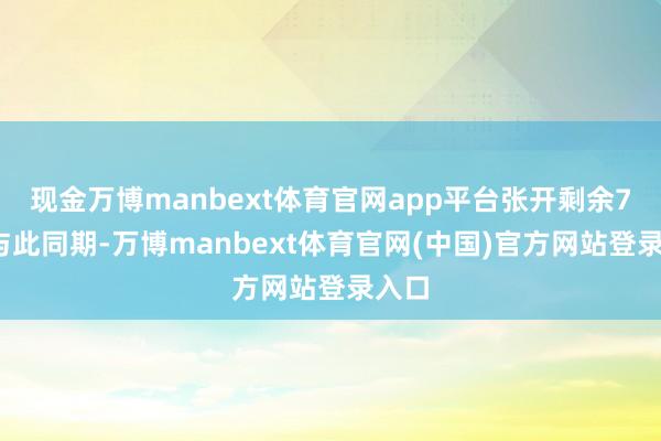 现金万博manbext体育官网app平台张开剩余74%与此同期-万博manbext体育官网(中国)官方网站登录入口