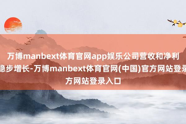 万博manbext体育官网app娱乐公司营收和净利润均稳步增长-万博manbext体育官网(中国)官方网站登录入口