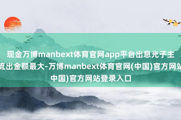现金万博manbext体育官网app平台出息光子主力资金净流出金额最大-万博manbext体育官网(中国)官方网站登录入口