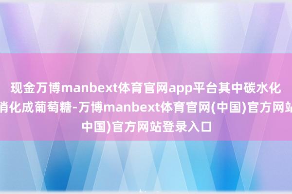 现金万博manbext体育官网app平台其中碳水化合物大概消化成葡萄糖-万博manbext体育官网(中国)官方网站登录入口