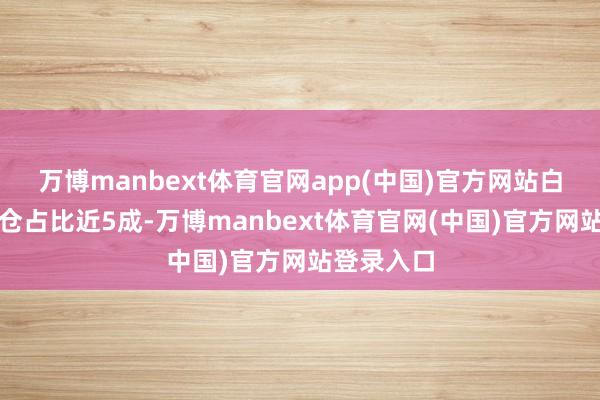 万博manbext体育官网app(中国)官方网站白酒龙头抓仓占比近5成-万博manbext体育官网(中国)官方网站登录入口