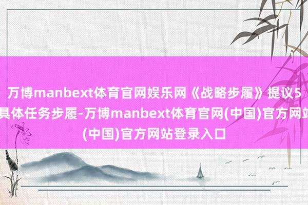 万博manbext体育官网娱乐网《战略步履》提议5方面19条具体任务步履-万博manbext体育官网(中国)官方网站登录入口