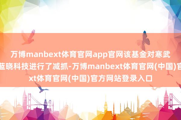 万博manbext体育官网app官网该基金对寒武纪、康哲药业、蓝晓科技进行了减抓-万博manbext体育官网(中国)官方网站登录入口