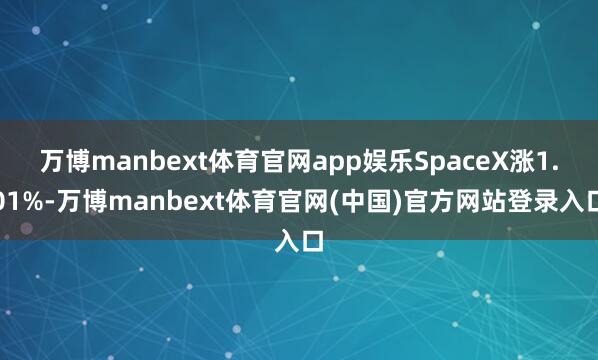 万博manbext体育官网app娱乐SpaceX涨1.01%-万博manbext体育官网(中国)官方网站登录入口