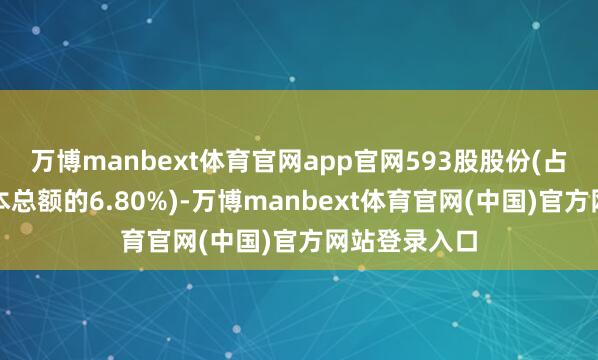 万博manbext体育官网app官网593股股份(占指标公司股本总额的6.80%)-万博manbext体育官网(中国)官方网站登录入口