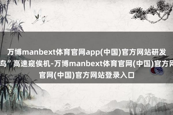 万博manbext体育官网app(中国)官方网站研发了SR71“黑鸟”高速窥俟机-万博manbext体育官网(中国)官方网站登录入口